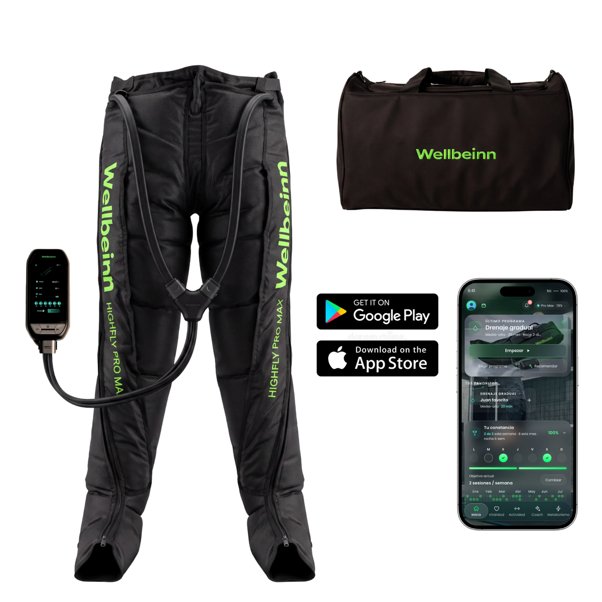 Highfly Pro Max, commande et sac de transport