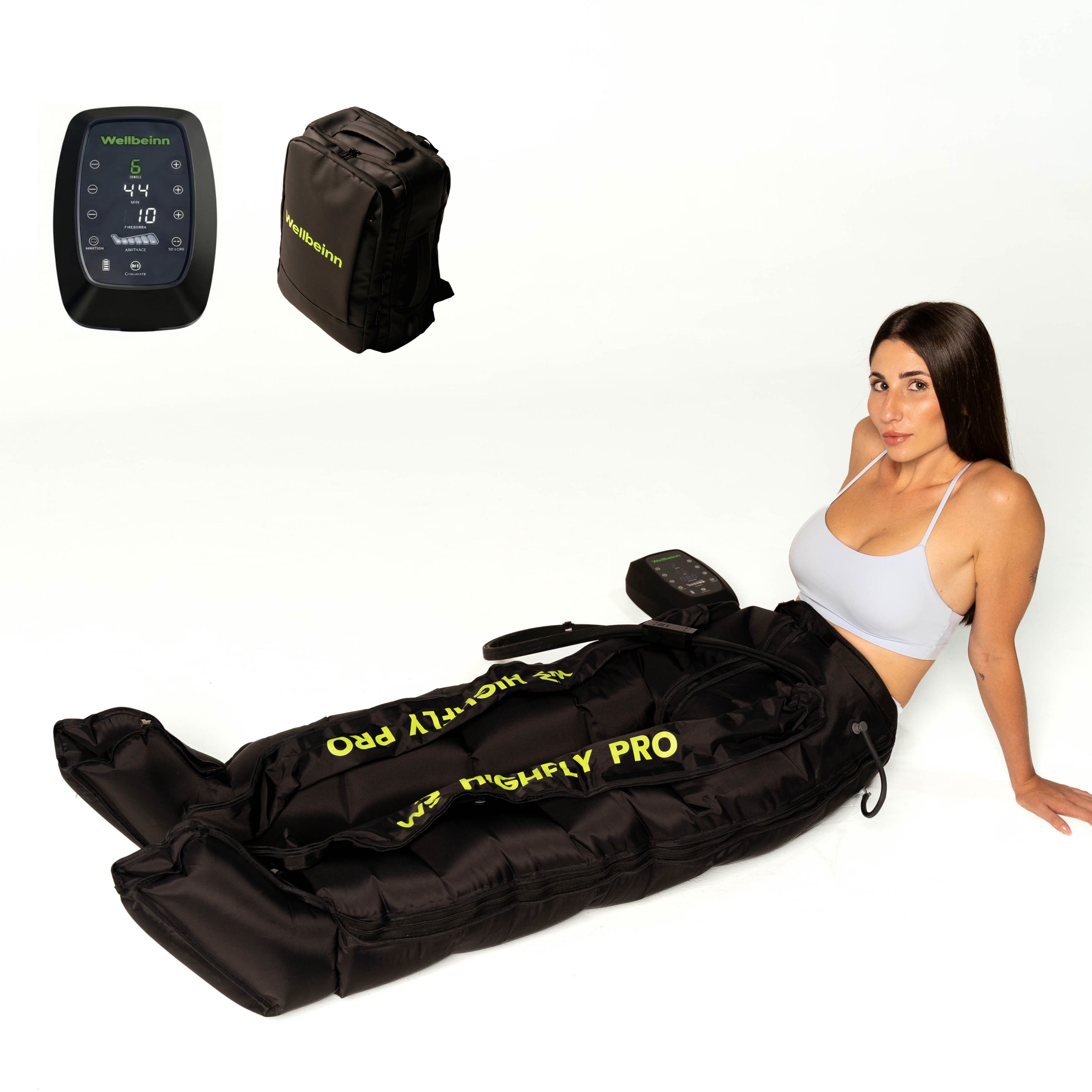 HIGHFLY PRO - BOTAS PRESOTERAPIA— 6 Cámaras y 260 mmHg