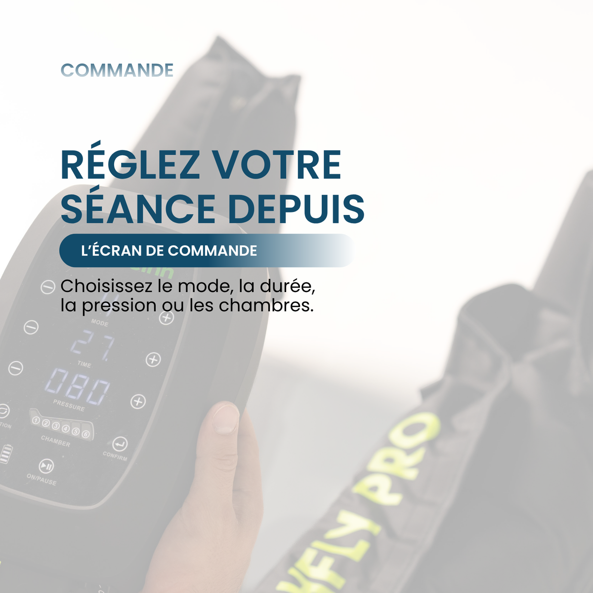 Réglages depuis la commande