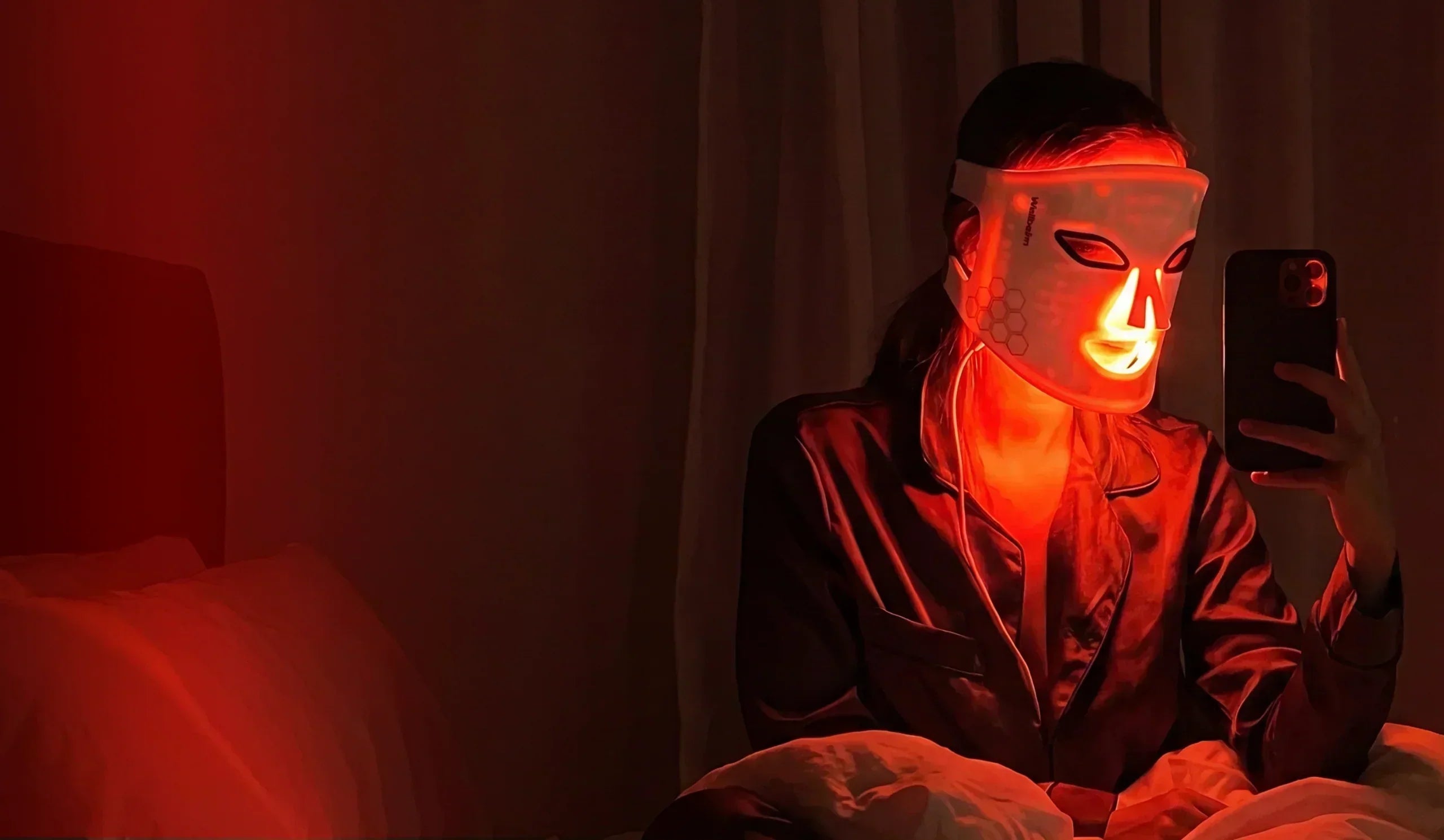máscara de luz roja