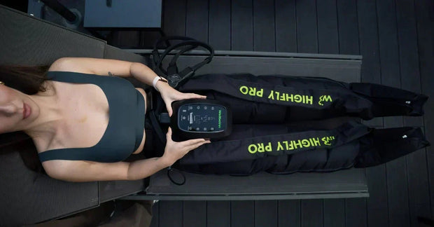 Zwanzig-Minuten-Routine mit Pressotherapie-Stiefeln