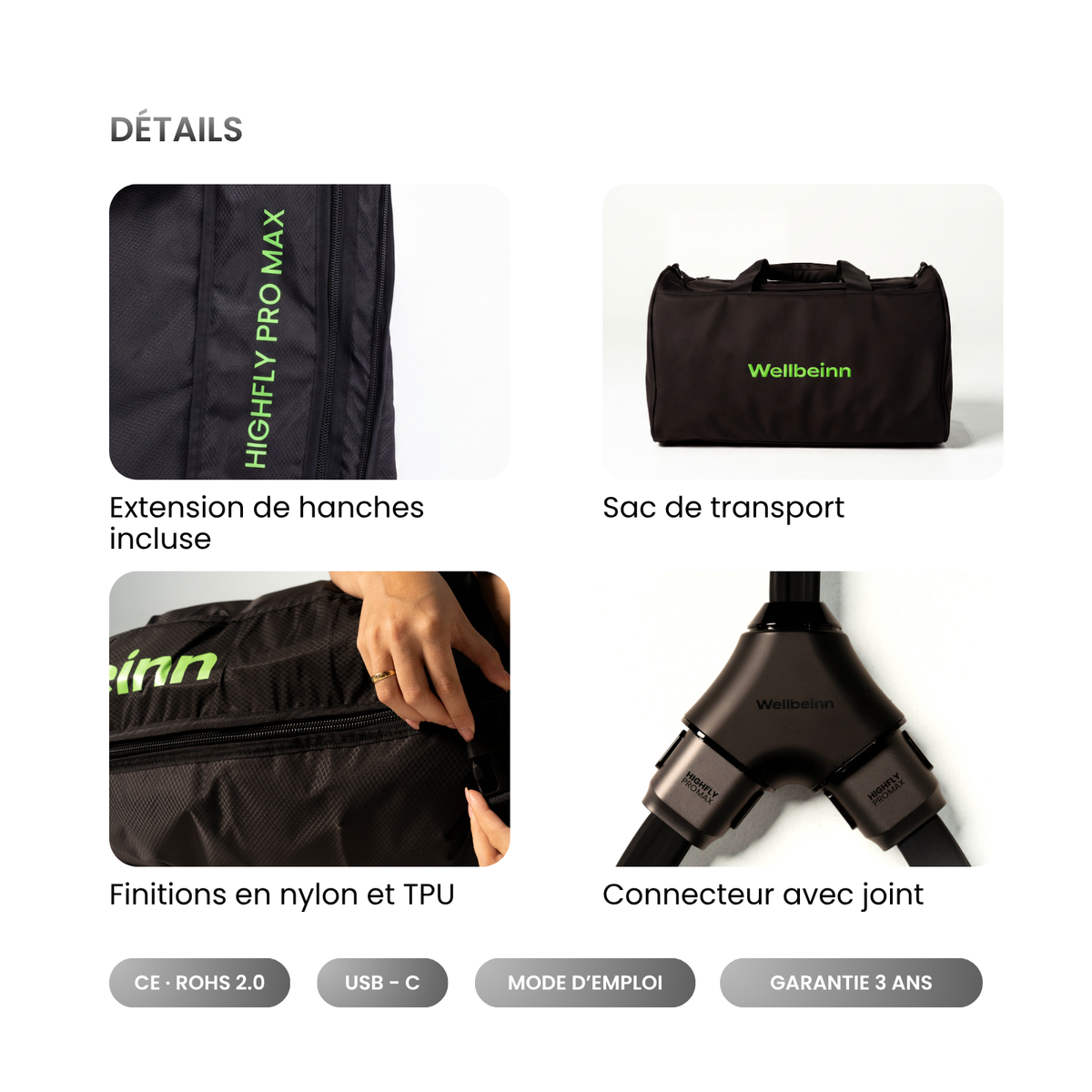 Détails et garantie de 3 ans