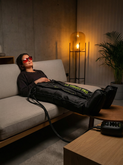 Presoterapia Highfly Pro + 2 Óculos Red Horizon | Conjunto Bio-Recuperação