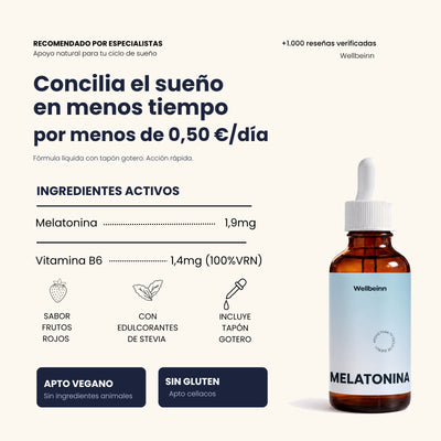 Melatonina + Vitamina B6 Líquida Sublingual