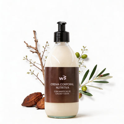 Crema Corporal Nutritiva con Cacao y Oliva - Wellbeinn