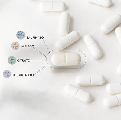 Magnesio Matrix - las cuatro sales: taurato, malato, citrato y bisglicinato