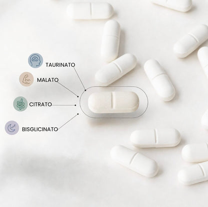 Magnesio Matrix - las cuatro sales: taurato, malato, citrato y bisglicinato