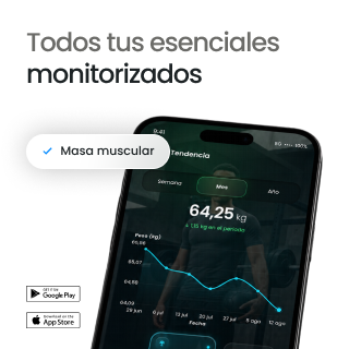 Todos tus esenciales monitorizados: seguimiento de masa muscular en la app